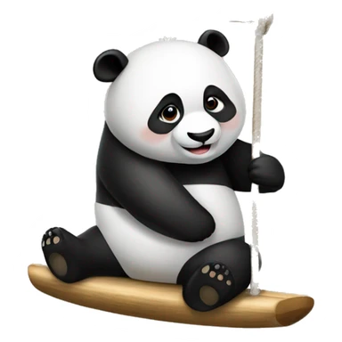 Panda en un columpio  sticker