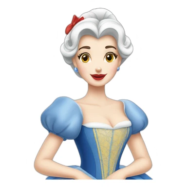 blanche neige serrant la main de cendrillon sticker