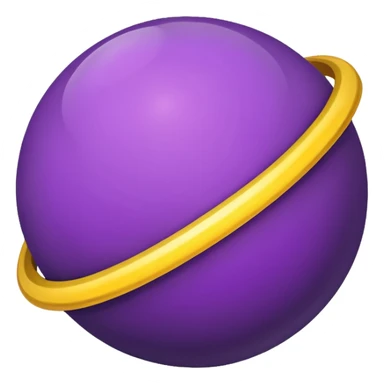 Purple planet with yellow rings. sticker