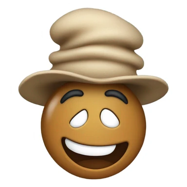 Long poop wearing a hat  sticker