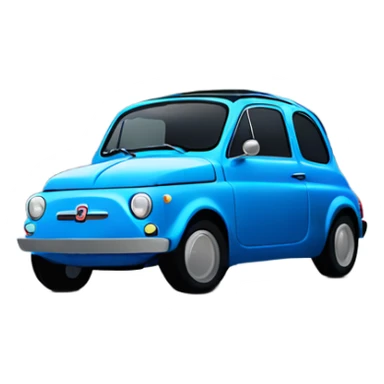 blue fiat 500 sticker