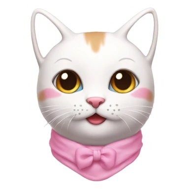 kawaii cat pink sticker