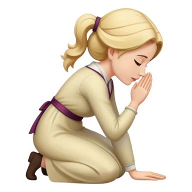 Woman bowing far sticker