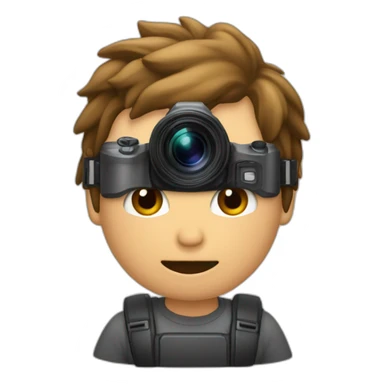 fotografo barbado pelo corto con camara canon sticker