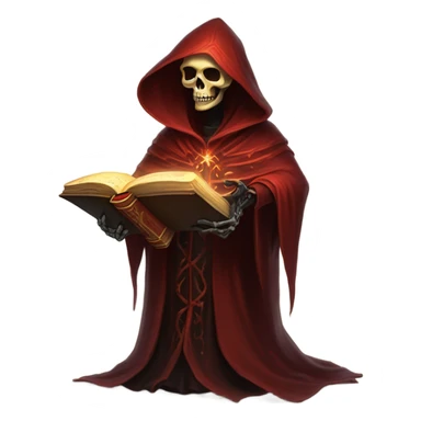 red magical book necromancer sticker