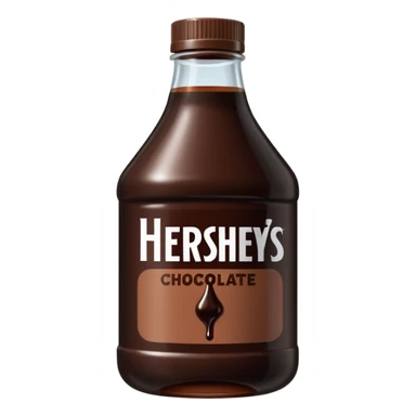 minimal Hershey's chocolate syrup bottle, simple, clear sticker