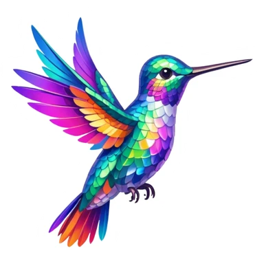 hummingbird with sparks sticker