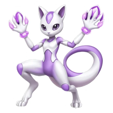 Meloetta-Mewtwo-Pokémon-Fakémon-fusion-hybrid-creature sticker