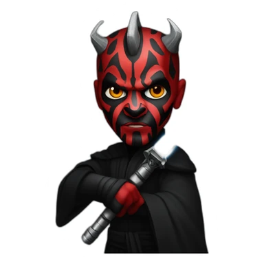 Darth Maul full body with lughtsaber sticker