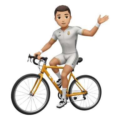 Bisikletle ön kaldırıp gezen ronaldo sticker