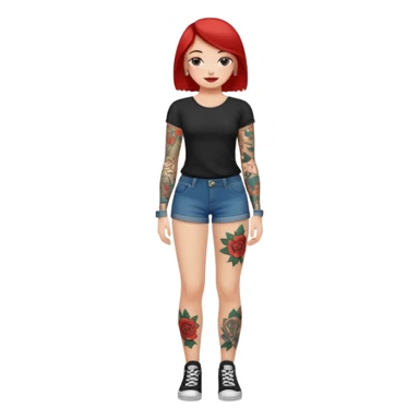 TATTOOED GIRL FULL BODY sticker