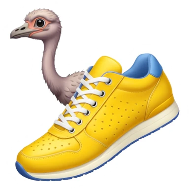  ostrich-in-yellow sneakers sticker