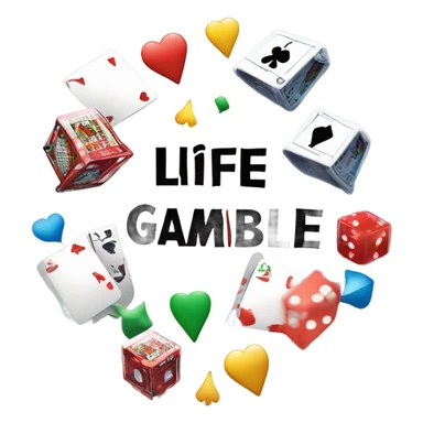 Life’s A Gamble text sticker