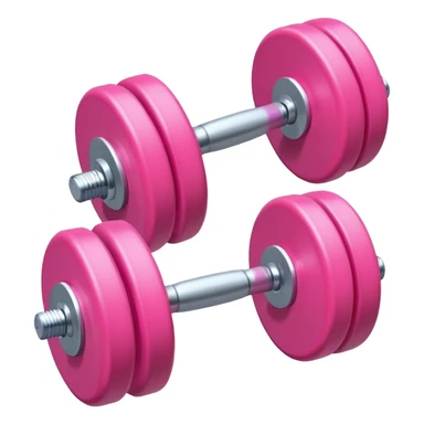 pink dumbbell, single fitness weight sticker