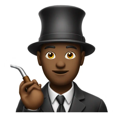 Guy with hat smoking pipe sticker