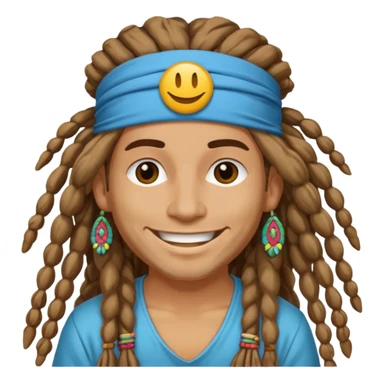 dreadlock hippie sticker
