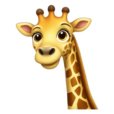 Giraffe cartoon happy sticker