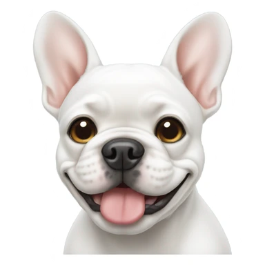 White Frenchie sticker