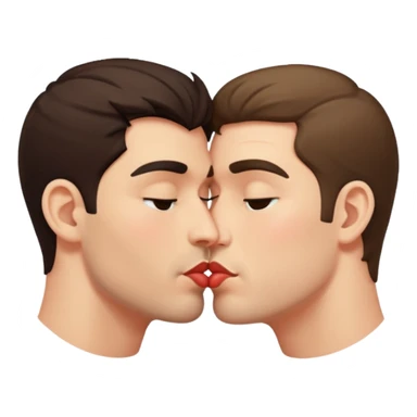 Two men kissing sticker