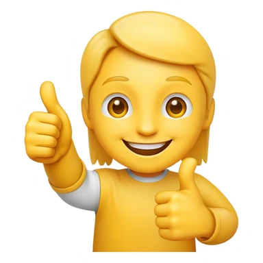 Smiling face with thumbs up sticker