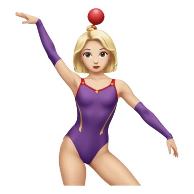 a blonde female circus performer training for an aerial act sticker