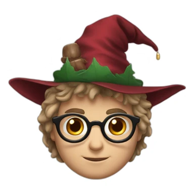Harry Potter avec un chapeau de Père Noël sticker