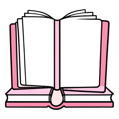 pink books cartoon sticker sticker