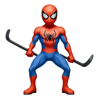Muscular Spider-Man with hockey mask sticker