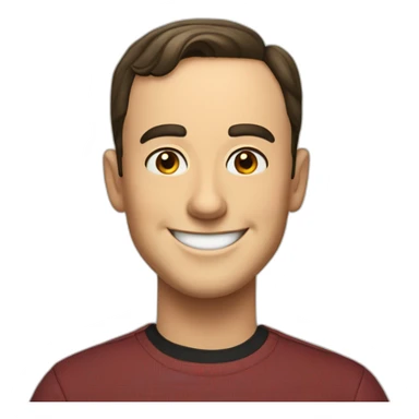 Sheldon Cooper smiling sticker