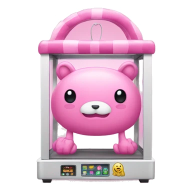 a pink claw machine  sticker