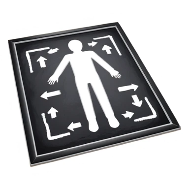 crime scene body drawing with white chlak on the floor sticker