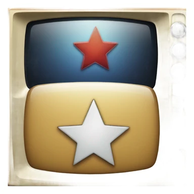 A tv with a star inside sticker