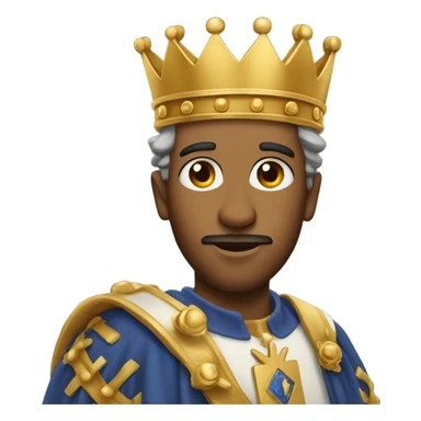 King holding the letter W sticker