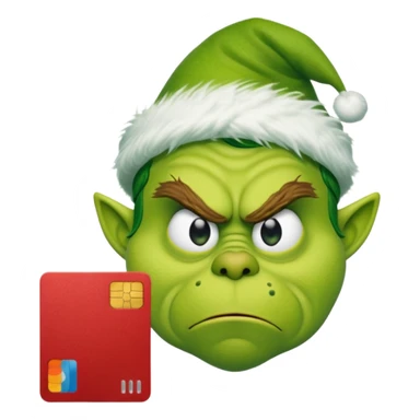 Credit Card Grinch sticker