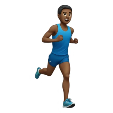 Marathon runner sticker