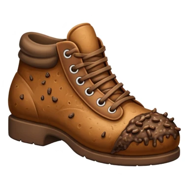 A shoe with poop on it sticker