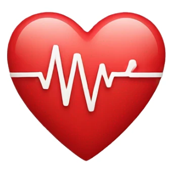 heart with heartbeat sticker