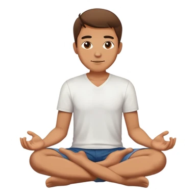 man sitting cross-legged on the floor sticker