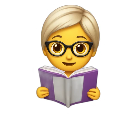 Lola reading a book sticker