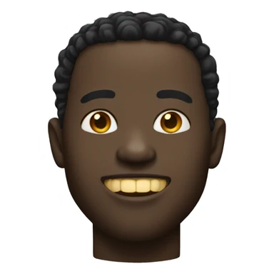 Black man with gold teeth sticker
