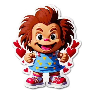 Chuckie on Valentines Day sticker