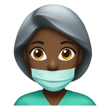 Black surgeon girl sticker