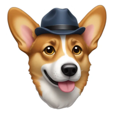 corgi as a private eye sticker