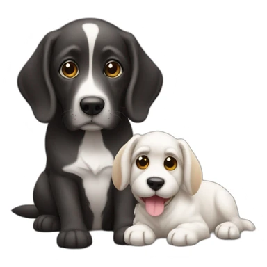 Chien et lapin sticker