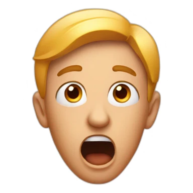 A surprised person has a red hurry face  sticker