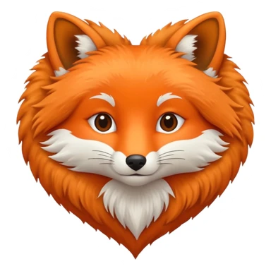 Heart Made by fox fur  sticker