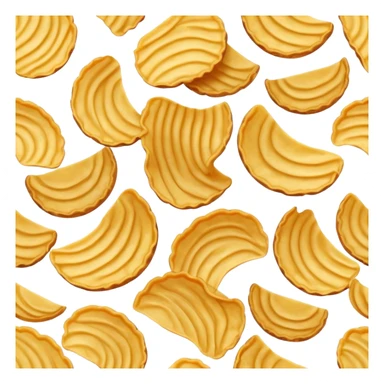 rippled potato chips with ridges sticker
