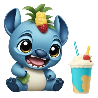 Stitch with pinocolada sticker