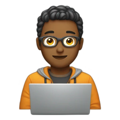 tech guy on laptop sticker