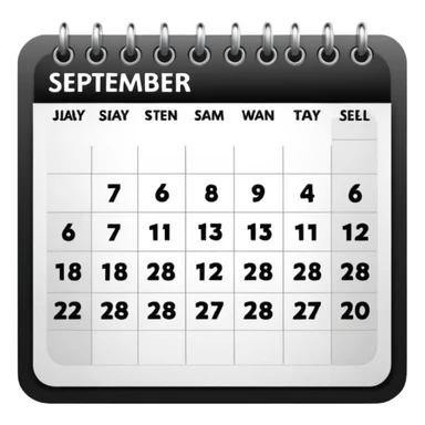 Calendar september sticker